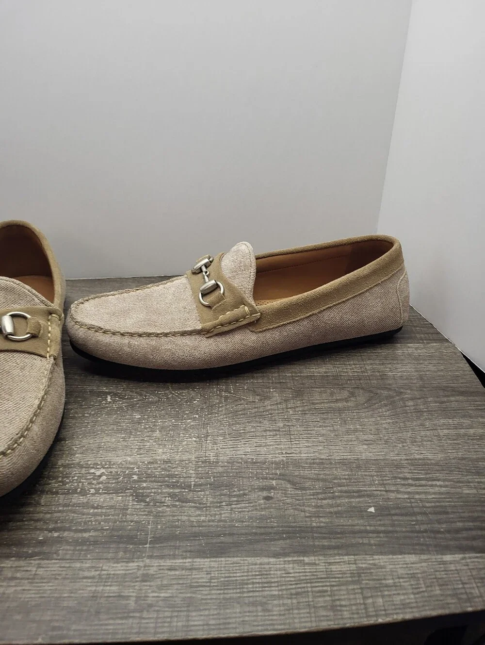 Allen Edmonds Sebastian Bit Driving Loafers Shoe Mens Size 12 D Bone New